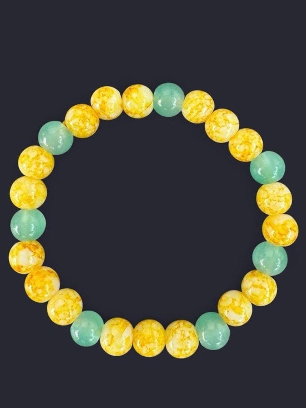 Banana Glass Bead Bracelet 8mm